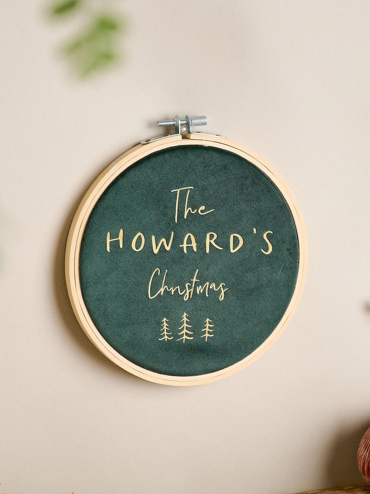 Personalised Christmas Velvet Hoop by No Ordinary Gift - Image 1 of 2