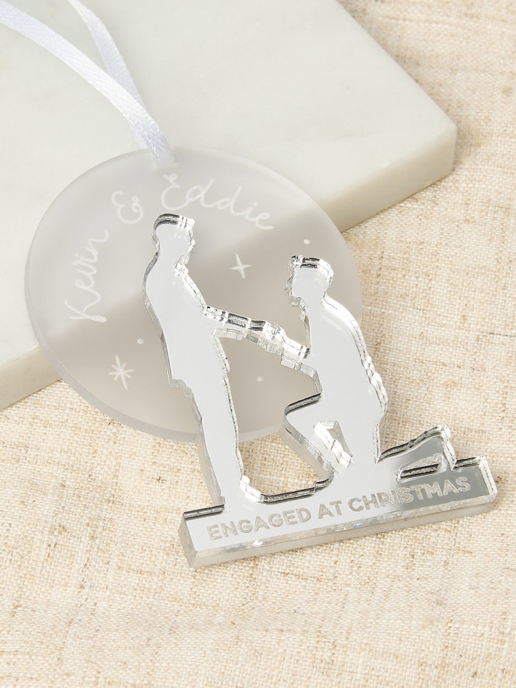 Couples Engagement Silhouette Christmas Decoration by No Ordinary Gift - Image 2 of 2 Couples Engagement Silhouette Christmas Decoration by No Ordinary Gift - Image 2 of 2