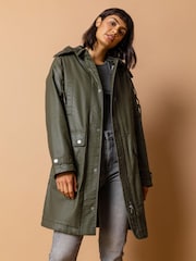 Roman Casacos com Waxed Longline Hooded - Imagem 2 de 5