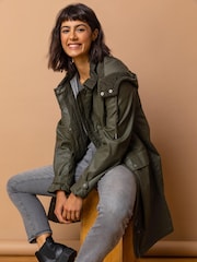 Roman Casacos com Waxed Longline Hooded - Imagem 4 de 5