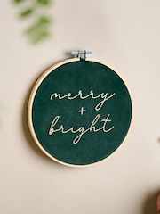 Merry & Bright Christmas Velvet Hoop by No Ordinary Gift - Image 1 of 2
