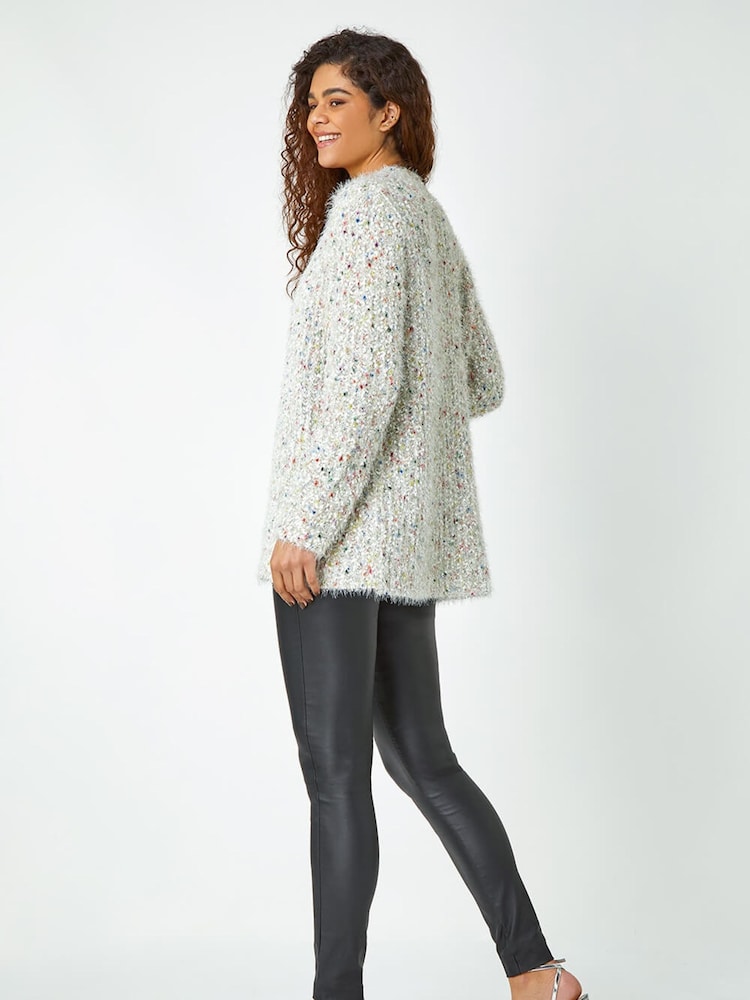 Roman Natural Fluffy Sparkle Cardigan - Image 2 of 5