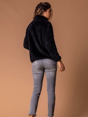 Roman Black Soft Sherpa Fleece Jacket - Image 3 of 4