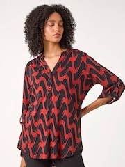 Roman Geometric Print Stretch Blouse - Slika 1 iz 5
