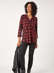 Roman Geometric Print Stretch Blouse - Slika 3 iz 5