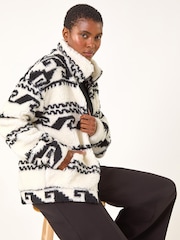 Roman Aztec Printed Fleece Jacket - Imagem 2 de 5