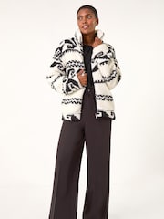 Roman Aztec Printed Fleece Jacket - Imagem 3 de 5