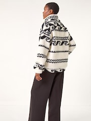 Roman Aztec Printed Fleece Jacket - Imagem 4 de 5
