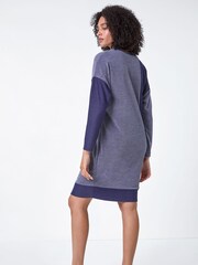 Roman Blue Colour Block Stretch Jumper Dress - Image 2 of 5