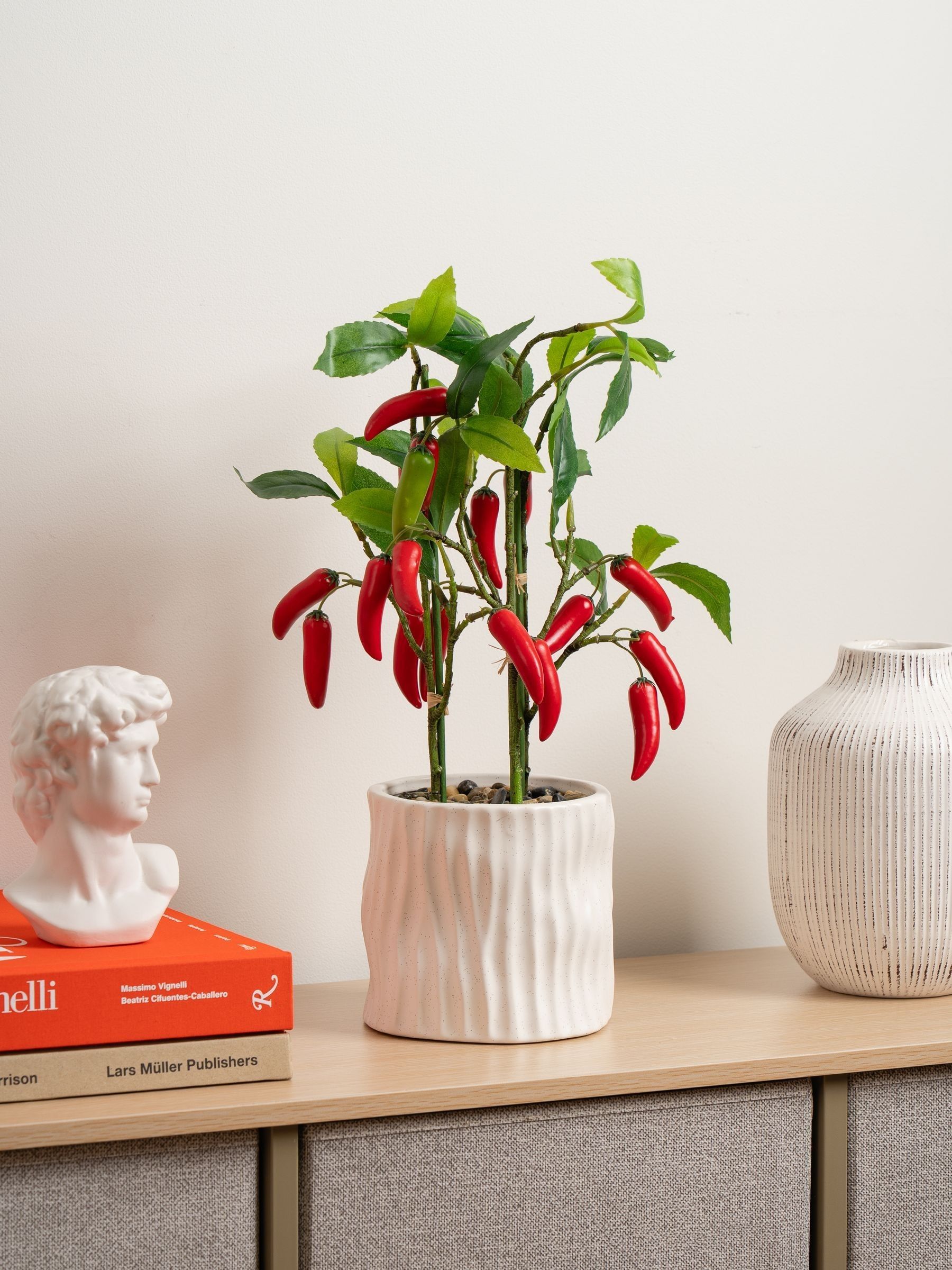 The Very Collection Faux Chilli Plant In Ceramic Pot - Image 2
