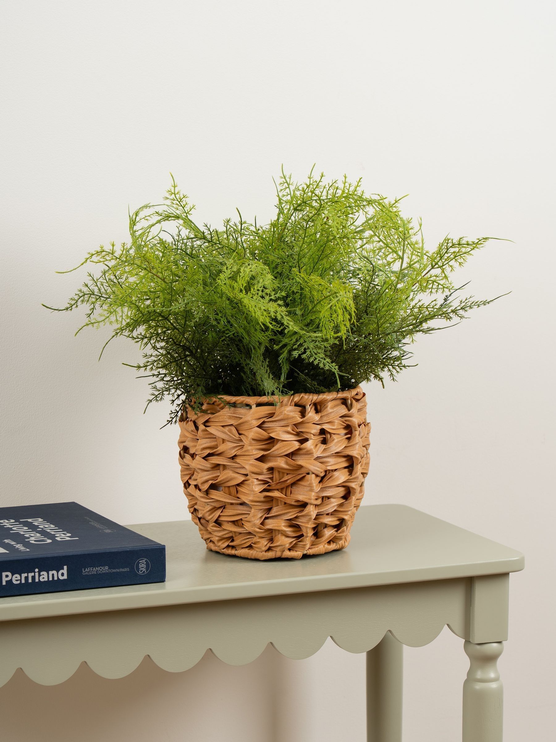Scottish Everlastings Ltd Artificial Fern Plant - 43cm Green - Handcrafted Basket - Image 3