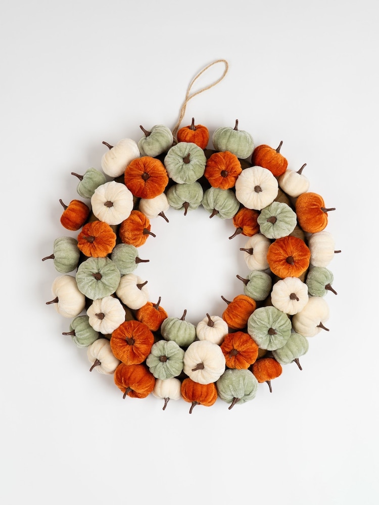 Couronne de citrouille en velours Scottish Everlastings Ltd - Image 3 de 3