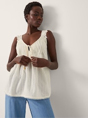 Monsoon Cream Celia Lace Pintuck Cami Top - Image 1 of 6