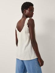 Monsoon Cream Celia Lace Pintuck Cami Top - Image 2 of 6