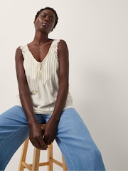 Monsoon Cream Celia Lace Pintuck Cami Top - Image 5 of 6