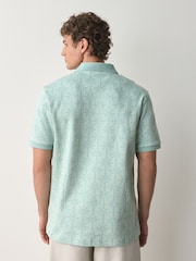 Aqua Blue - Polo de manga corta de jacquard - Imagen 4 de 7