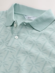 Aqua Blue - Polo de manga corta de jacquard - Imagen 6 de 7