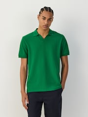 Green Short Sleeve Pique Polo Shirts - Image 1 of 7