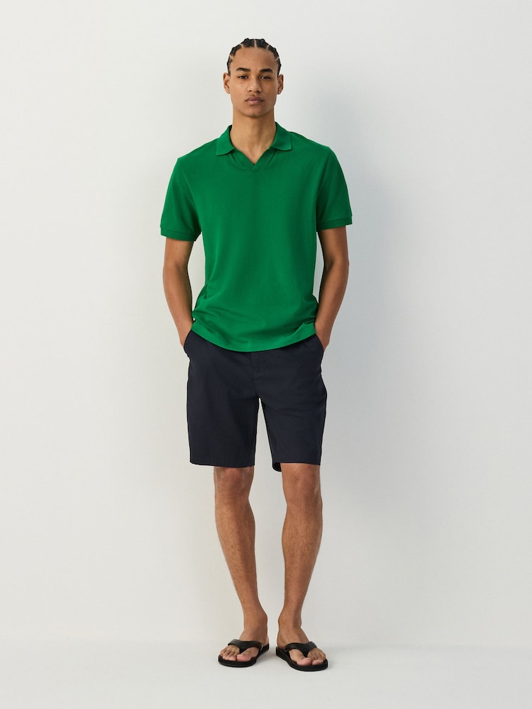 Green Short Sleeve Pique Polo Shirts - Image 2 of 7