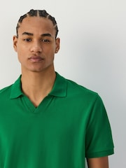 Green Short Sleeve Pique Polo Shirts - Image 4 of 7