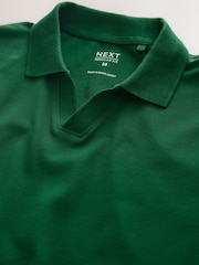 Green Short Sleeve Pique Polo Shirts - Image 6 of 7