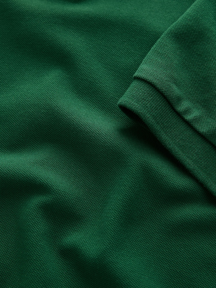Green Short Sleeve Pique Polo Shirts - Image 7 of 7