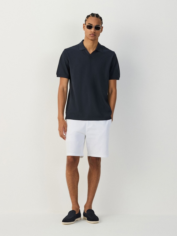 Navy Short Sleeve Pique Polo Shirt - Image 2 of 8