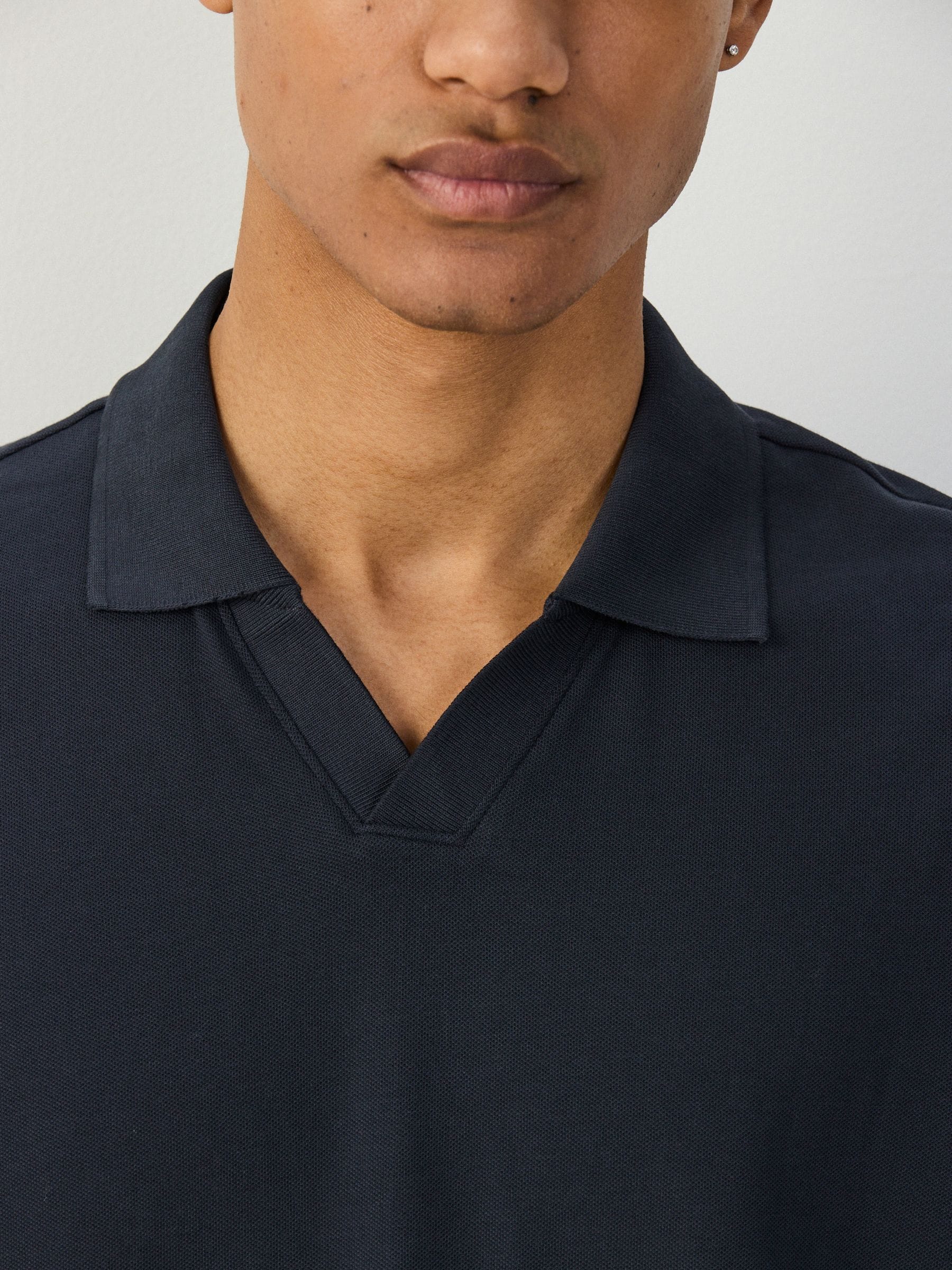 Buy Navy Short Sleeve Trophy Neck Pique Polo Shirt from Next USA