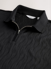 Black Smart Jaquard Polo Shirt - Image 6 of 7