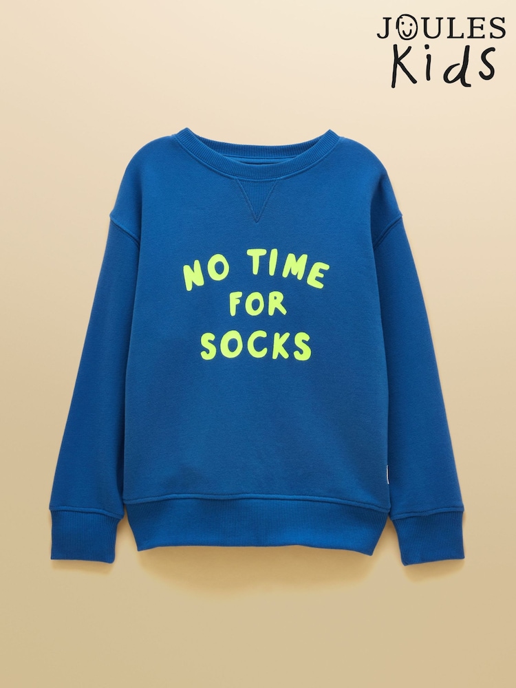 Neon azul - Moletom infantil Joules com gola redonda e slogan "Sundaze" - Imagem 6 de 6