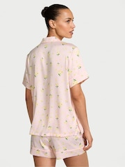 Victoria's Secret Pink Bouquet Satin Short Pyjamas Set - Image 2 of 2
