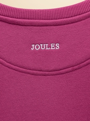 Joules Kids' Sundaze Purple Slogan Crew Neck Sweatshirt - Image 5 of 5