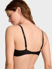 Victoria's Secret Black Unlined Sheer Stripe Bra - Image 2 of 2
