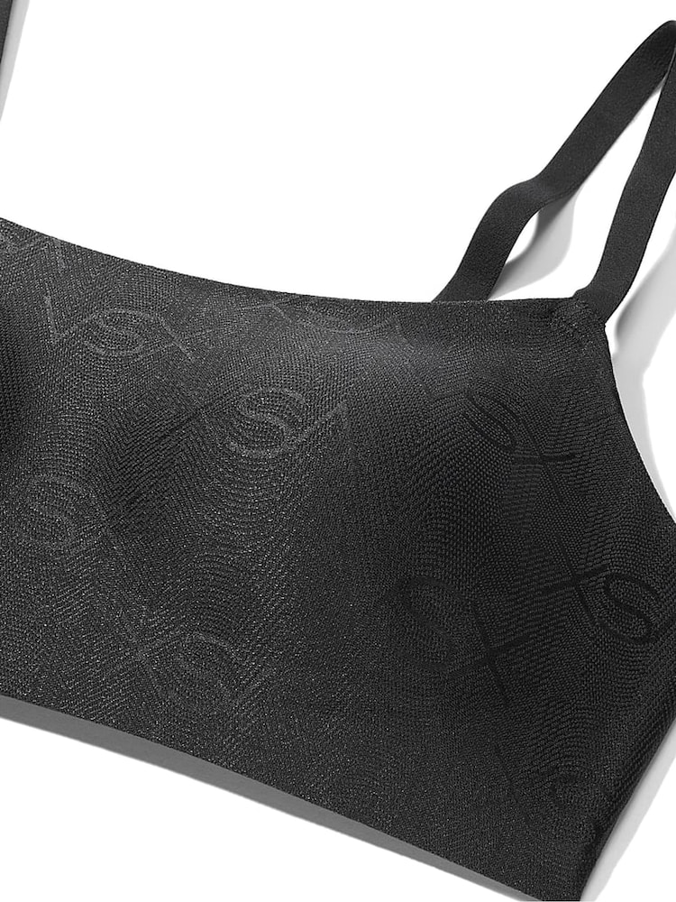 Victoria's Secret Dark Smoke Grey Shine Logo Comfort Low Support Sports Bra - Image 3 of 3