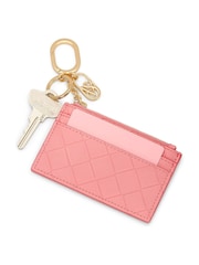Victoria's Secret Blush Pink Woven Card Case Keyring - Image 2 of 2