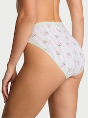 Victoria's Secret Mint Green Floral Stripe Brief Knickers - Image 2 of 2