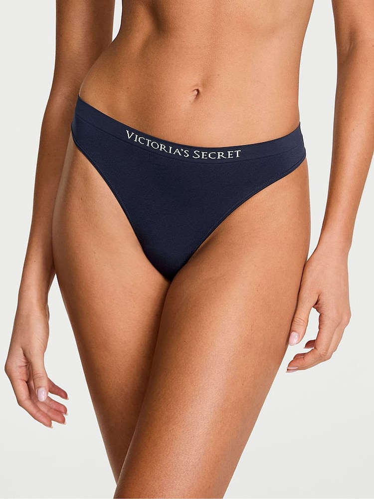 Victoria's Secret Noir Navy Blue Thong Knickers - Image 1 of 2