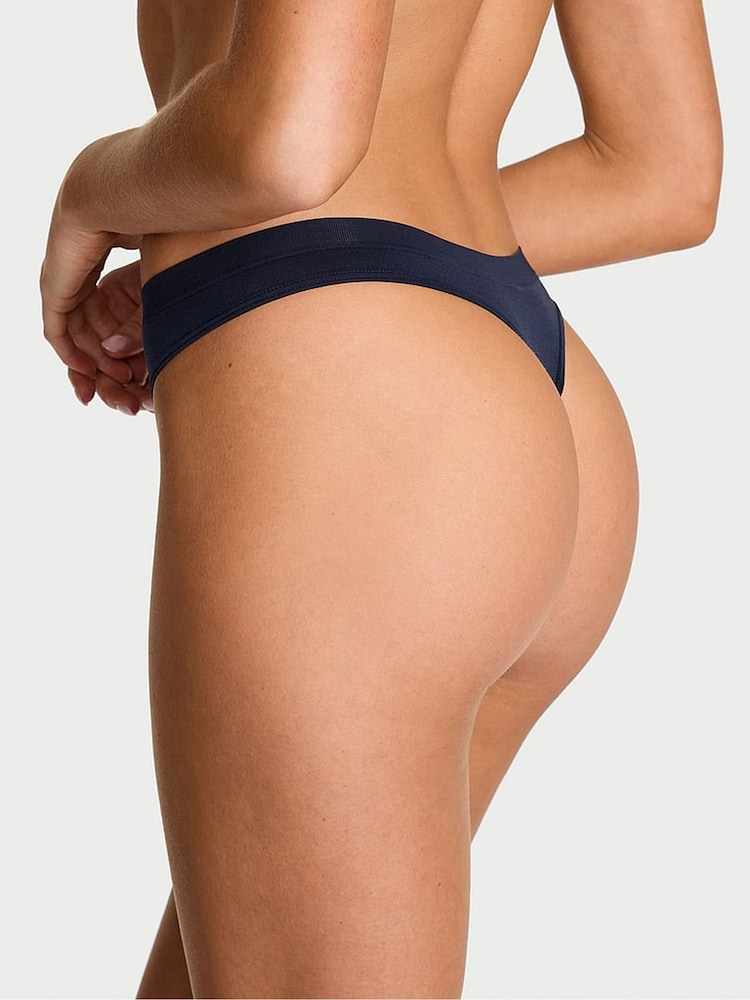 Victoria's Secret Noir Navy Blue Thong Knickers - Image 2 of 2