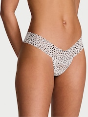 Victoria's Secret Coconut White Dot Thong Knickers - Image 1 of 2