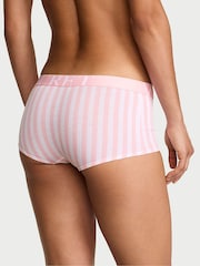 Victoria's Secret Pretty Blossom Pink Stripes Short Exploded Logo Knickers - Image 2 of 2