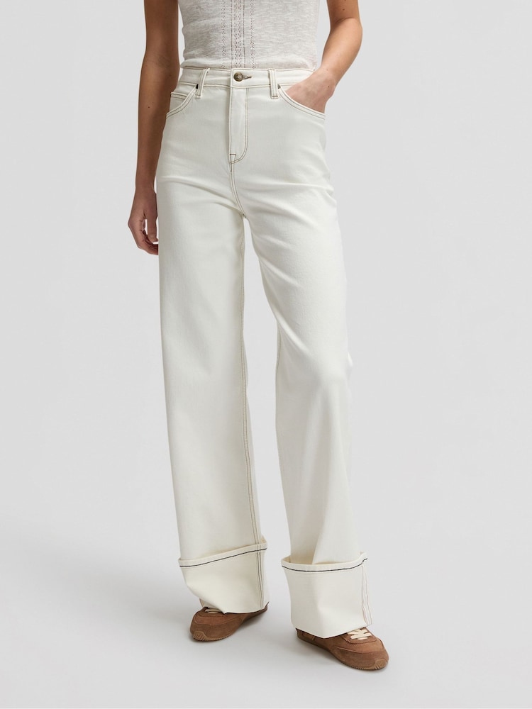 Lee White Stella Wide Leg Jeans - Image 1 of 7