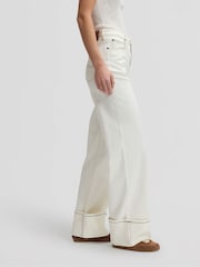 Lee White Stella Wide Leg Jeans - Image 4 of 7