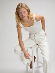 Lee White Stella Wide Leg Jeans - Image 6 of 7