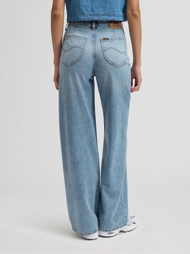 Lee Navy Blue Stella Wide Leg Jeans - Image 2 of 5