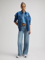 Lee Navy Blue Stella Wide Leg Jeans - Image 3 of 5
