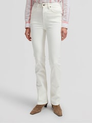 לבן - Lee מכנסי ג'ינס בגזרת שוקיים מתרחבת, דגם Breese - תמונה 1 מתוך 6