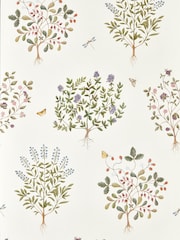 Sanderson Damson/Quince Highgrove Thyme Walk A4 Wallpaper Sample - Image 1 of 1