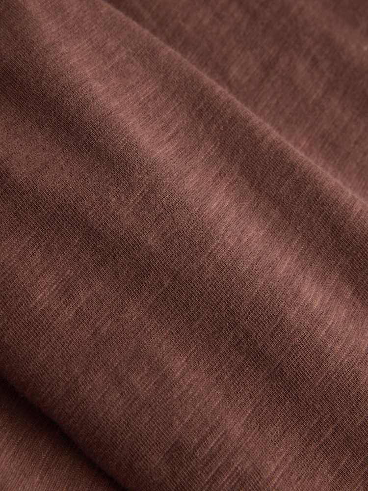 Chocolate Brown Embroidered Bandeau Wide Leg Jersey Jumpsuit - Image 8 of 8