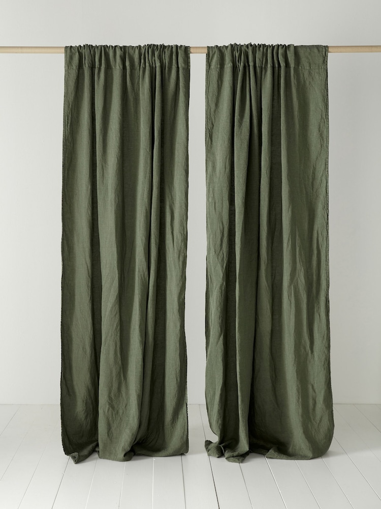 Secret Linen Store 100% Linen Single Curtain - Imagem 1 de 2 Secret Linen Store 100% Linen Single Curtain - Imagem 1 de 2