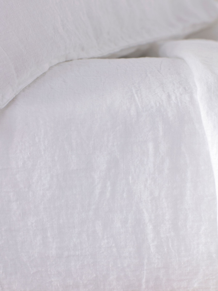Secret Linen Store White 100% Linen Extra Deep Fitted Extra Deep Fitted Sheet - Image 3 of 3 Secret Linen Store White 100% Linen Extra Deep Fitted Extra Deep Fitted Sheet - Image 3 of 3